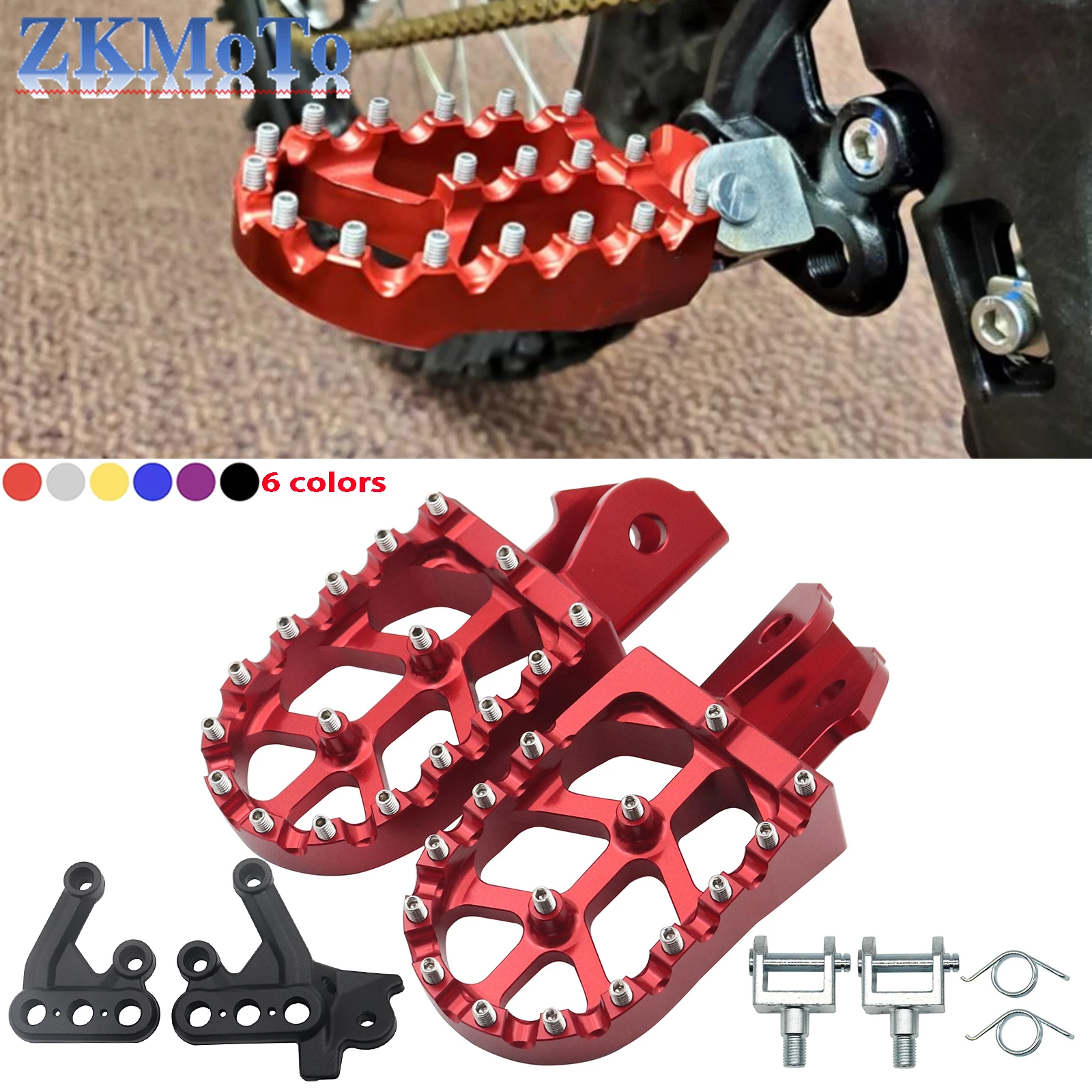 Motorcycle Aluminum Footpegs Bracket Foot Pegs Rests Pedals For Surron Sur Ron Sur-Ron Light Bee X & S Electric Bike Universal