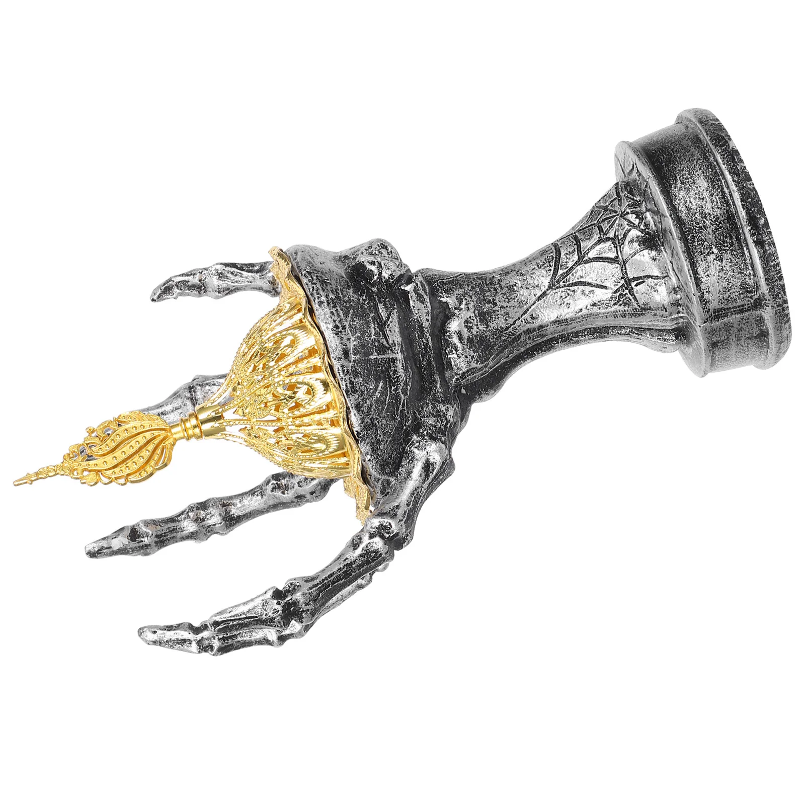 

Ghost Claw Incense Burner Resin Censer Lid Halloween Aromatherapy Office Home Yoga Room Scary Decoration Light Grey