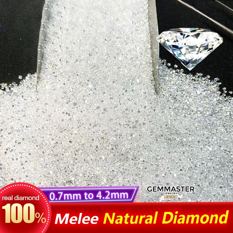 Melee Natural diamond E F color VS-SI1 Custom Jewelry 100% Real Small Diamond Side Stone Natural Diamond