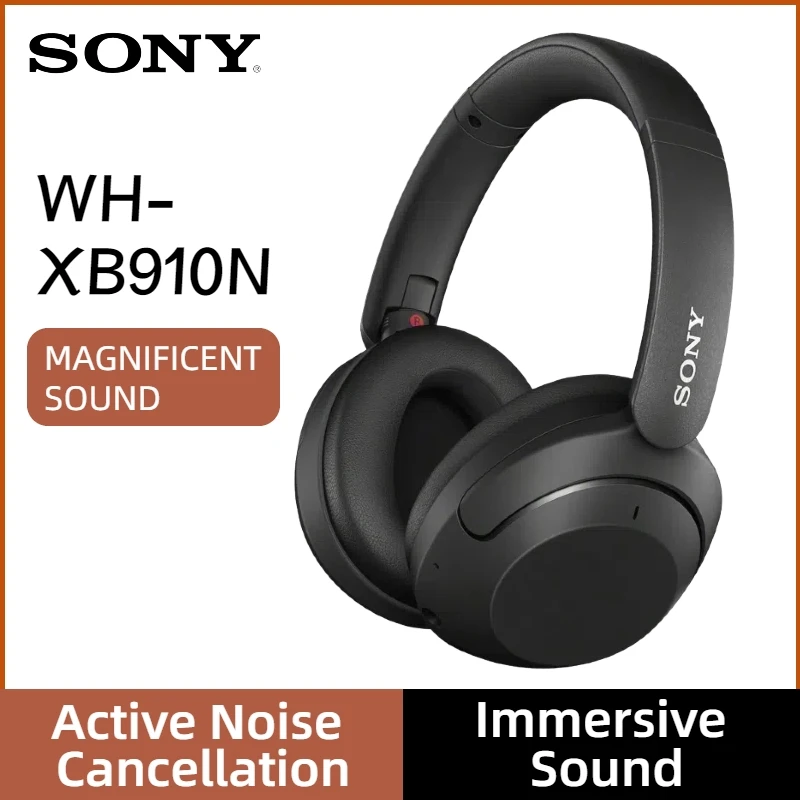 الأصلي سوني WH-XB910N اضافية باس نشط إلغاء الضوضاء سماعة لاسلكية تعمل بالبلوتوث سماعات الرياضة ياربود باس ستيريو الصوت سماعة