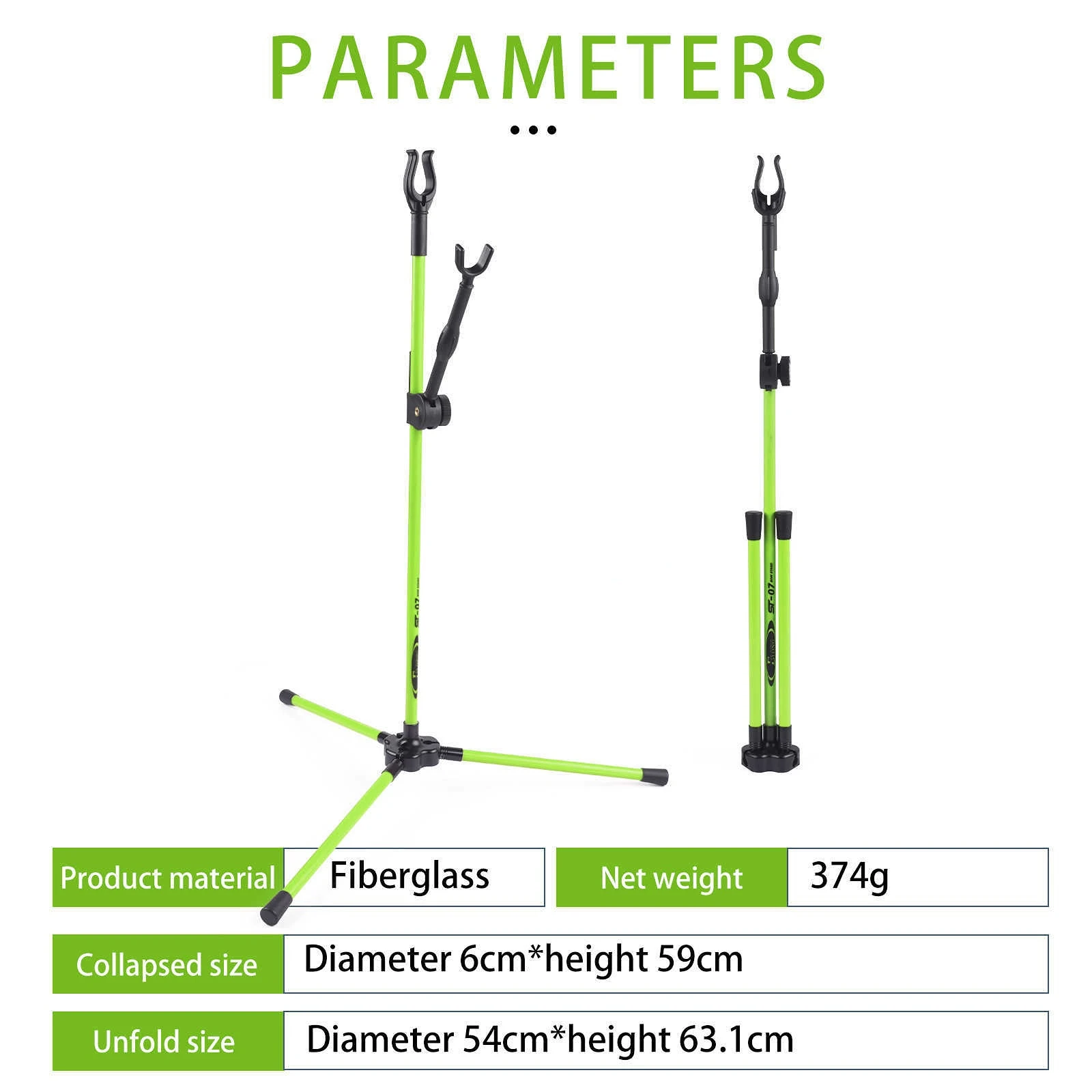 1Pc Archery Recurve โบว์ขาตั้งไฟเบอร์กลาส Bowstand สำหรับธนูยิงเป้าหมาย