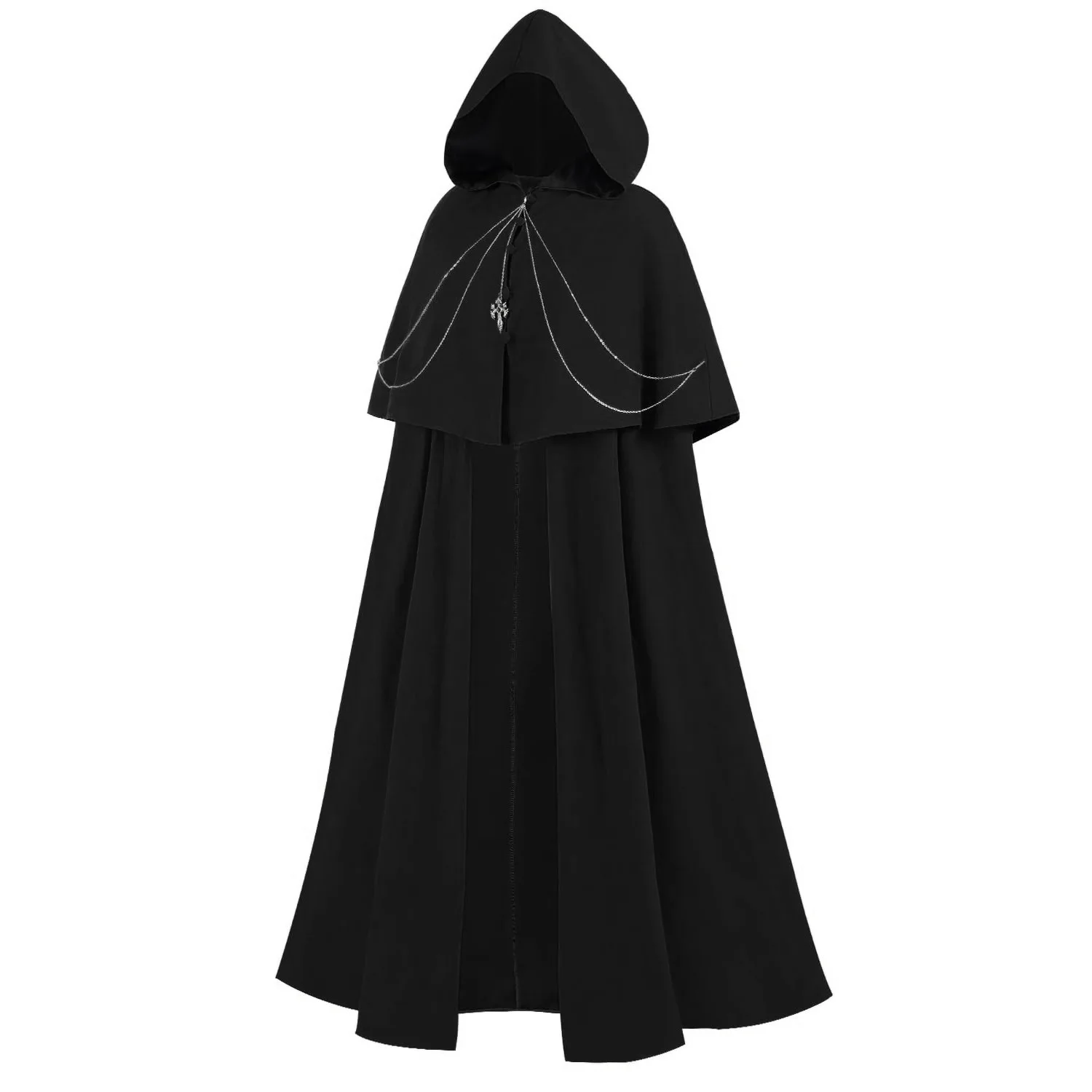 Cosplay Hexe Tunika Kapuze Robe Umhang Ritter Gothic Kostüme Frauen Halloween Urlaub Dress Up Party Kostüm Maskerade