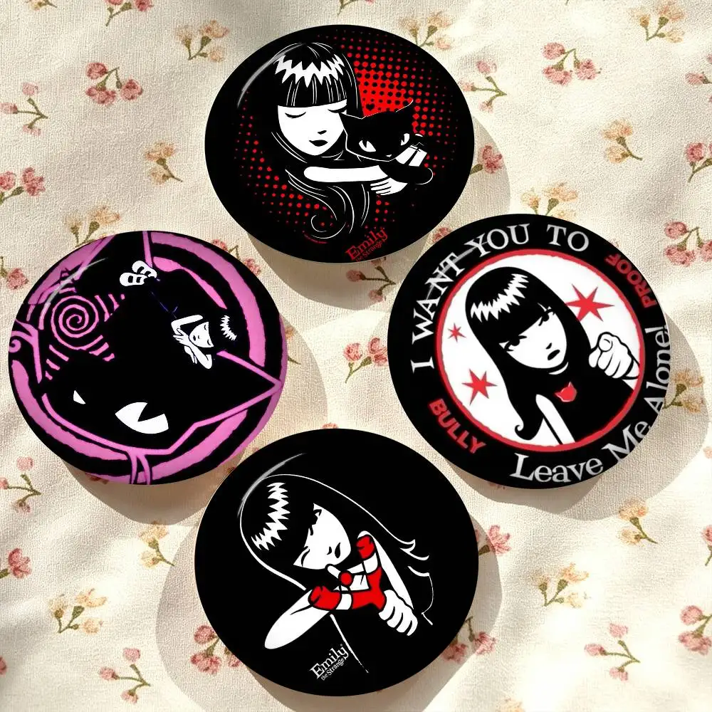 E-Emily the S-Strange Badges Button Pin Bright Printed Icon Gift For Friends Badge Collar Brooch Lapel Pin Metal