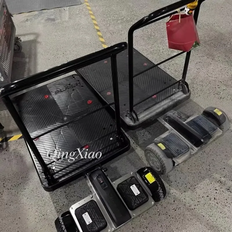 High Quality Four Wheel Foldable Plastic Platform Trolley Reliable Self Balancing Structure Lightweight Easy Folding And Storage