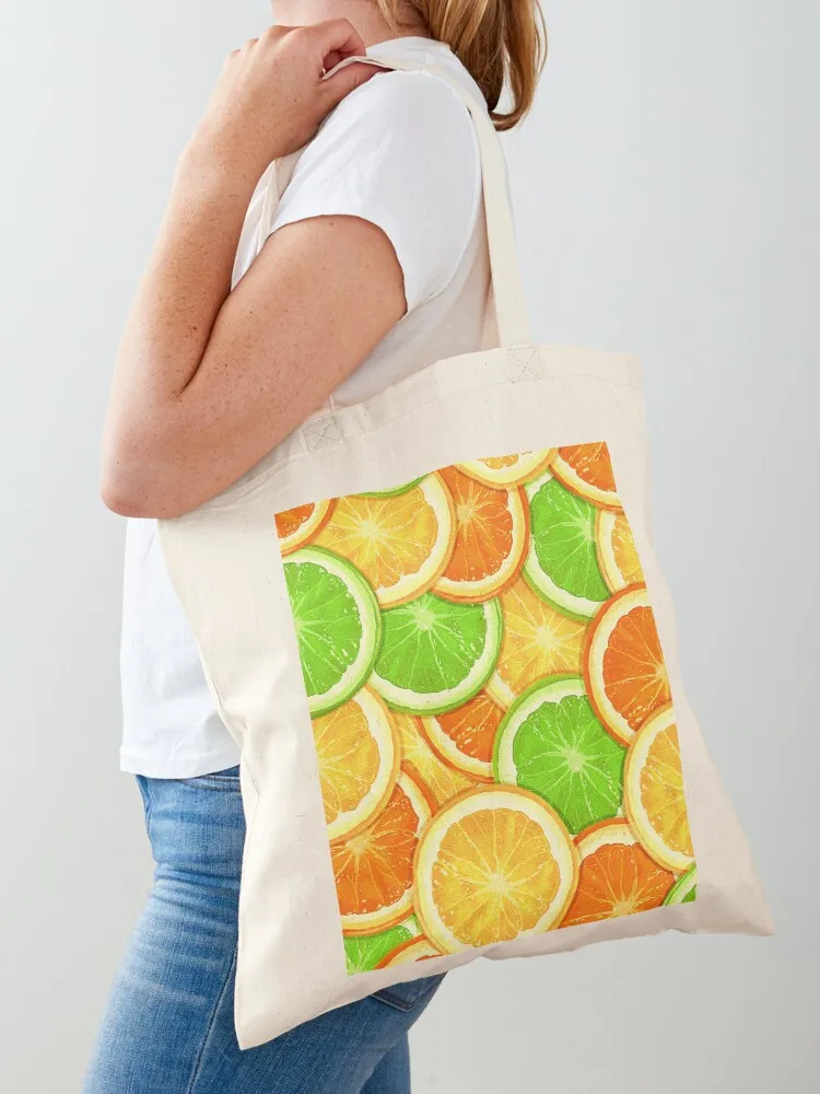 Citrus fruit love Tote Bag sac pour femme cute tote bag Woman shopper bag Canvas Tote