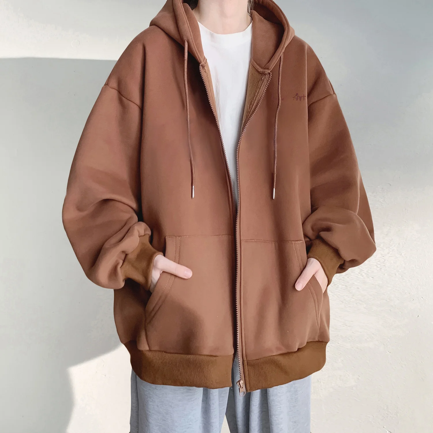 

Мужская толстовка-кардиган American Sle: новая коллекция весна-осень, ретро-принт, молодежный трендовый стиль, повседневный свободный крой, на молнии