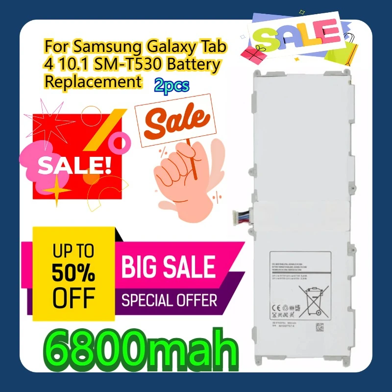 

For Samsung Galaxy Tab 4 10.1 SM-T530 Battery Replacement 2pcs