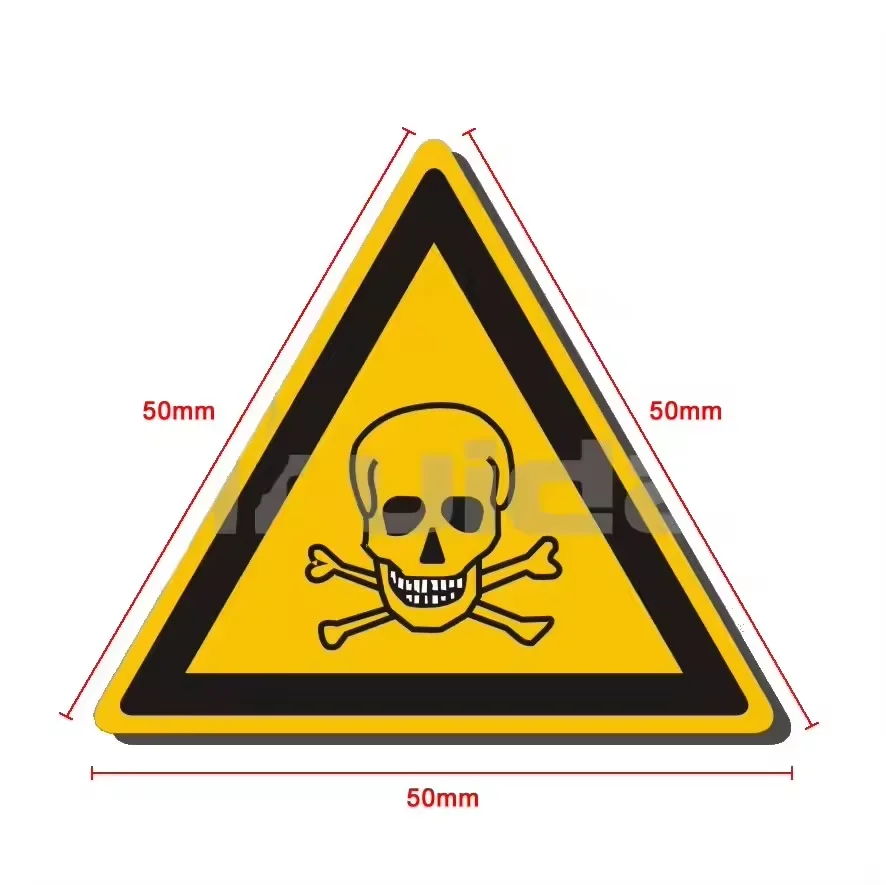 5/Pcs Toxic/Laser/Magnet Sign Warning Sticker Water-Proof Oil-Proof Warning Safety Labels For Wall Machine Sticker Tags