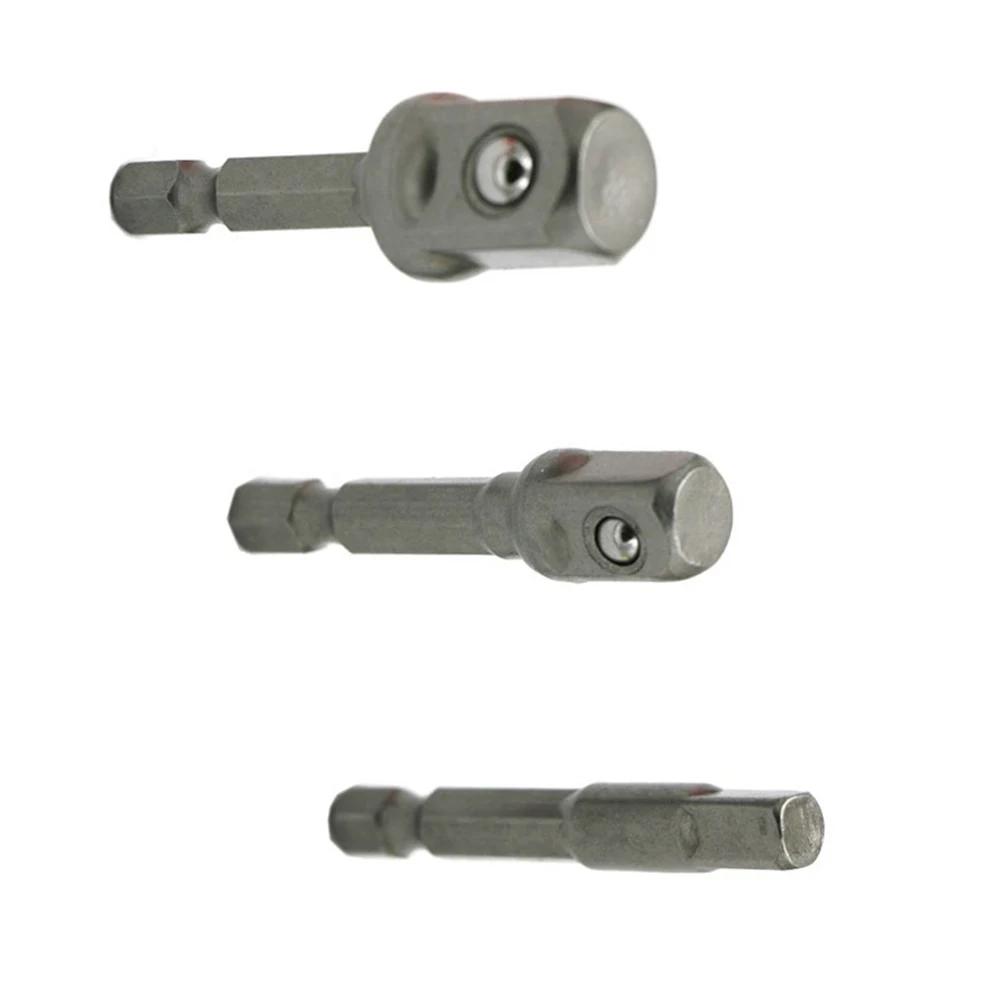 

3pcs Drill Drill Bits Adapter Set Socket Square Impact Socket Extension Connector Adaptor Bit Adapter 1/4\