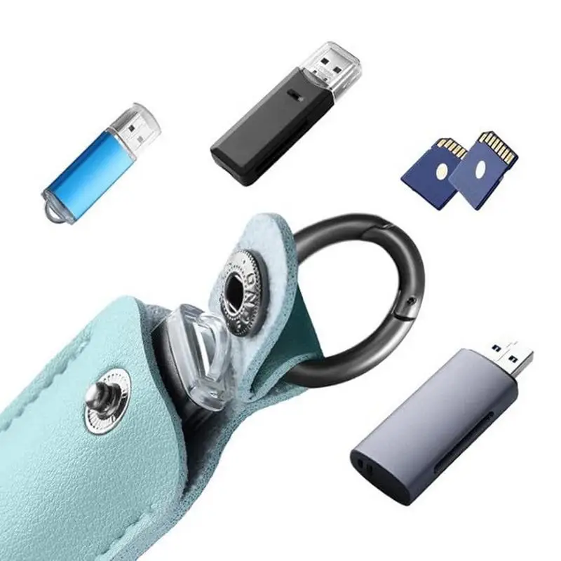 Key Ring Pendrive Holder Storage Bag USB Flash Drive Memory Stick Case U Disk Pouch