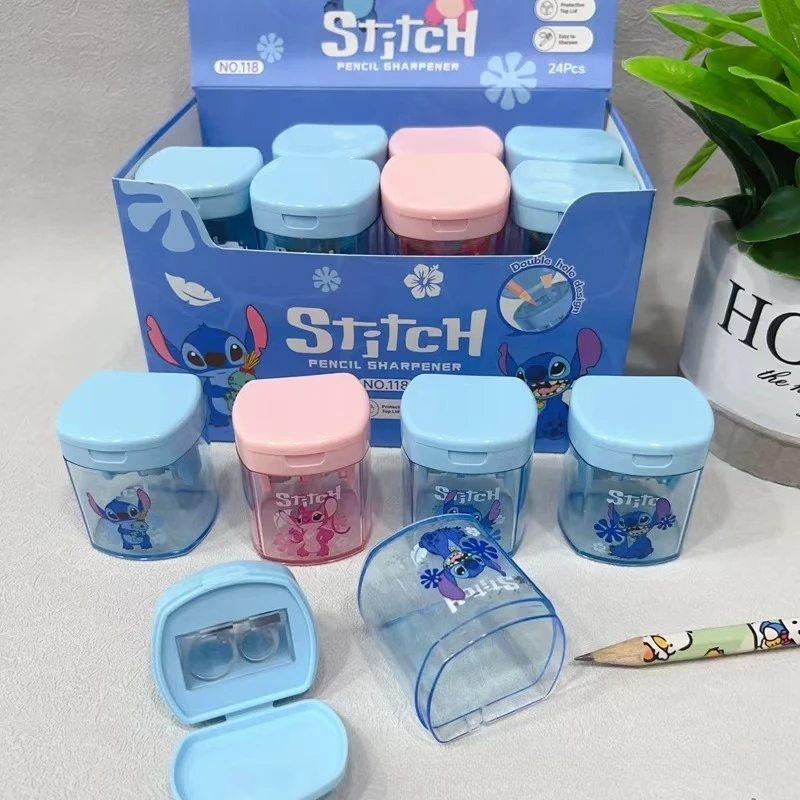1pc Disney Licensed Stitch Cute Cartoon Double-Hole Flip Pen