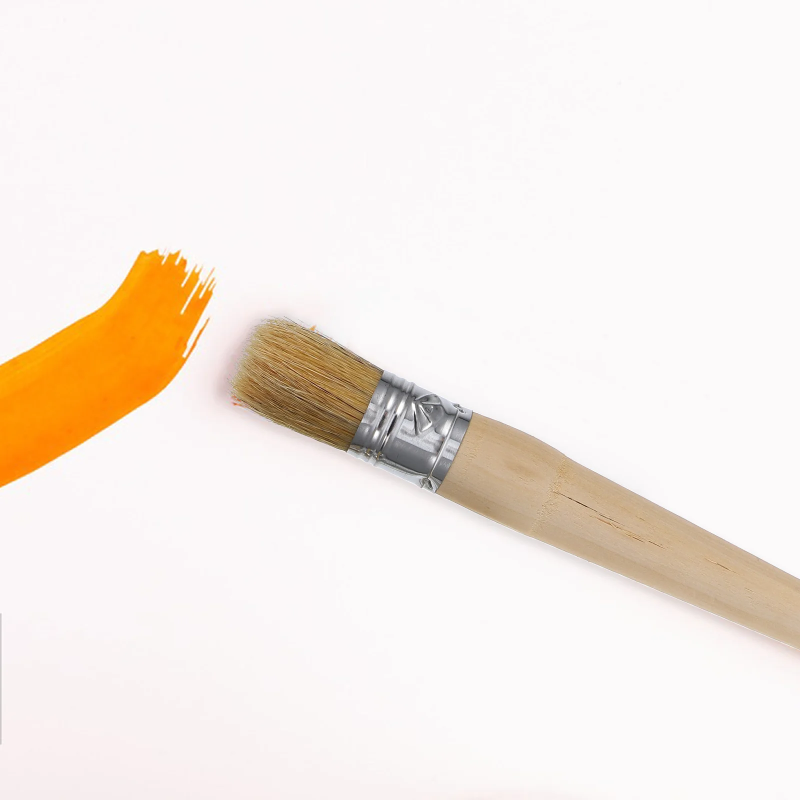 

2pcs Paint Brushes 20Mm+25Mm Long Handle For Furniture Wood Waxing Wall Decor Painting Brush Art Supplies Tool