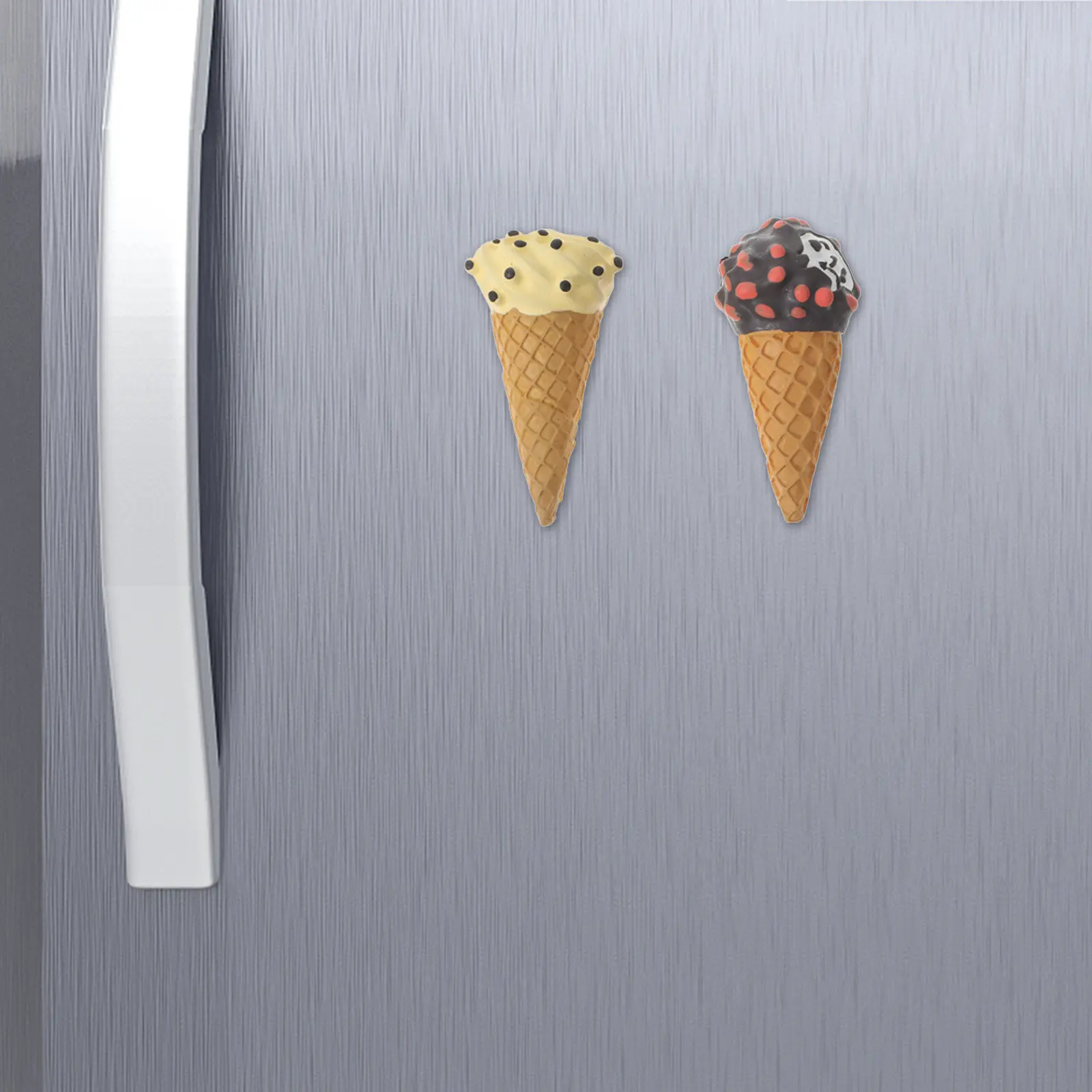 10Pcs Ice Cream Refrigerator Magnets Cute Colorful Stickers Fridge Decoration Magnetic Sticker Fridge Decor Accessories