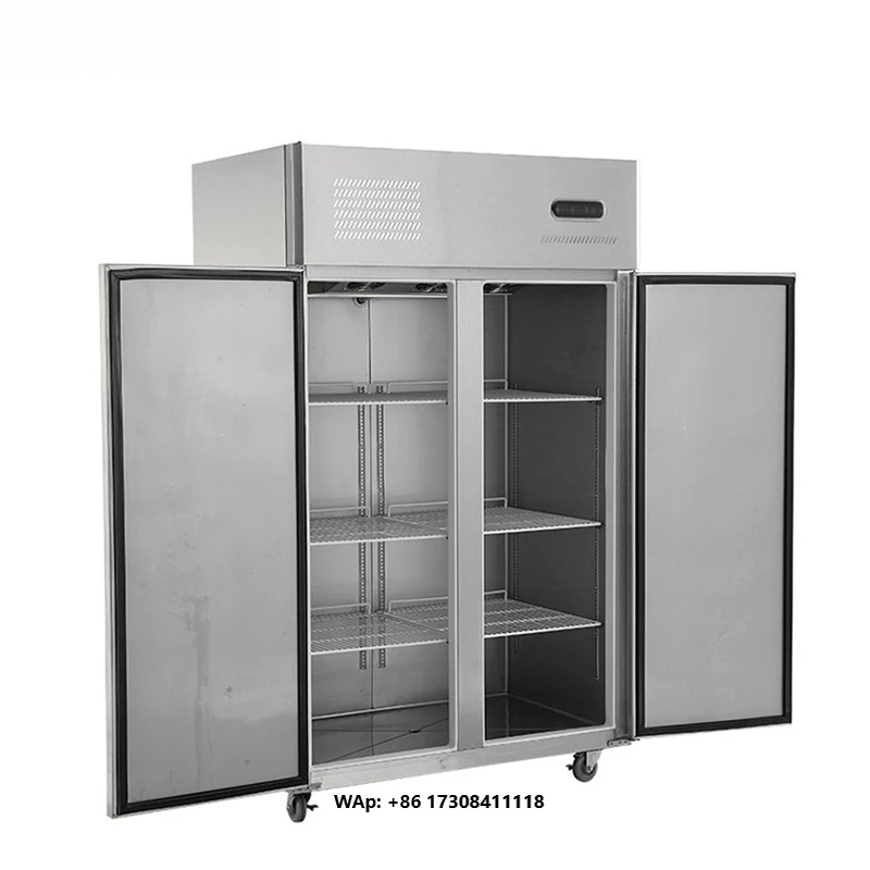 Commercial Restaurant Double 2 Door Kintche Vertical Stainless Steel Fridge,congelatre Frigerators Equipment Vertical Freezers