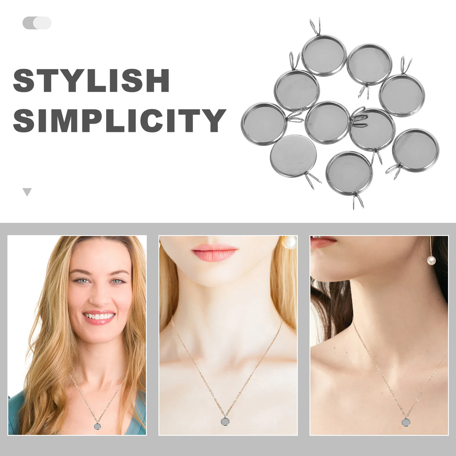 10Pcs 12Mm Round Pendant Trays Copper Plated DIY Jewelry Making Kits for Photo Resin Custom Personalized Gifts view 6