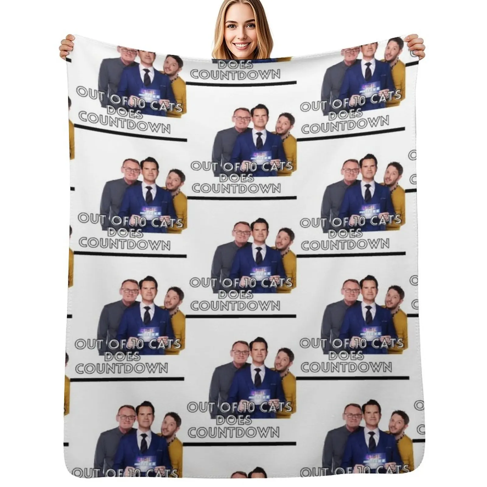 8 Out Of 10 Cats Does Countdown Throw Blanket Kid'S Weighted Sofa Quilt Plaid on the sofa for babies Blankets