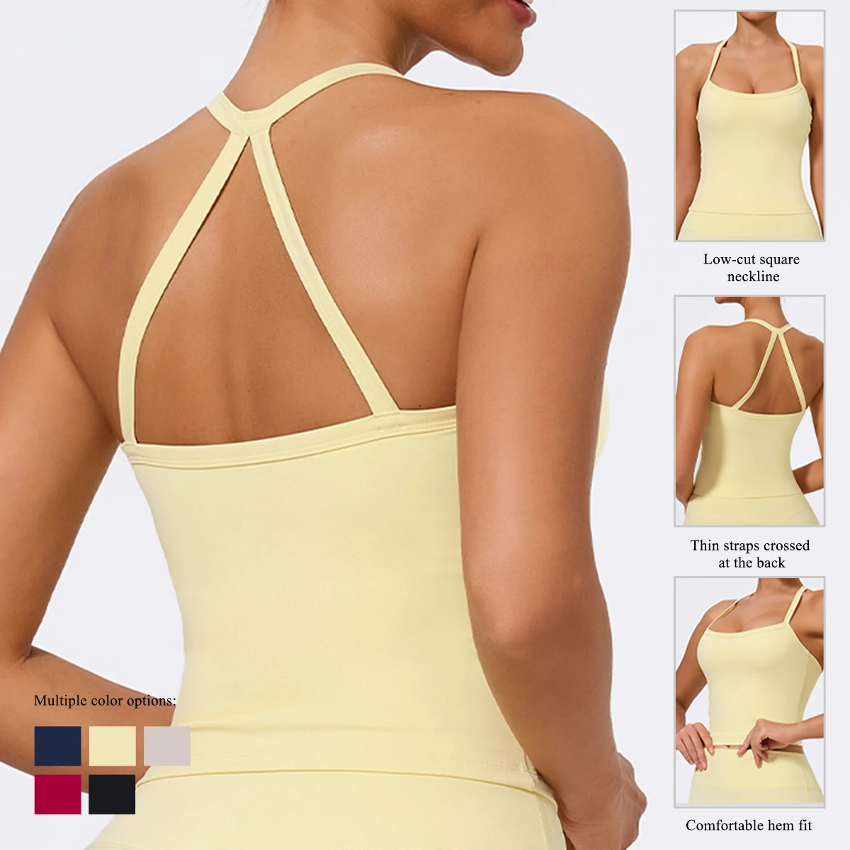 Ctenkevet New Women Beautiful Back Yoga Vest Female Gym Quick-Dry Sleeveless Sportswear Woman Outdoors Running Tight Underwear