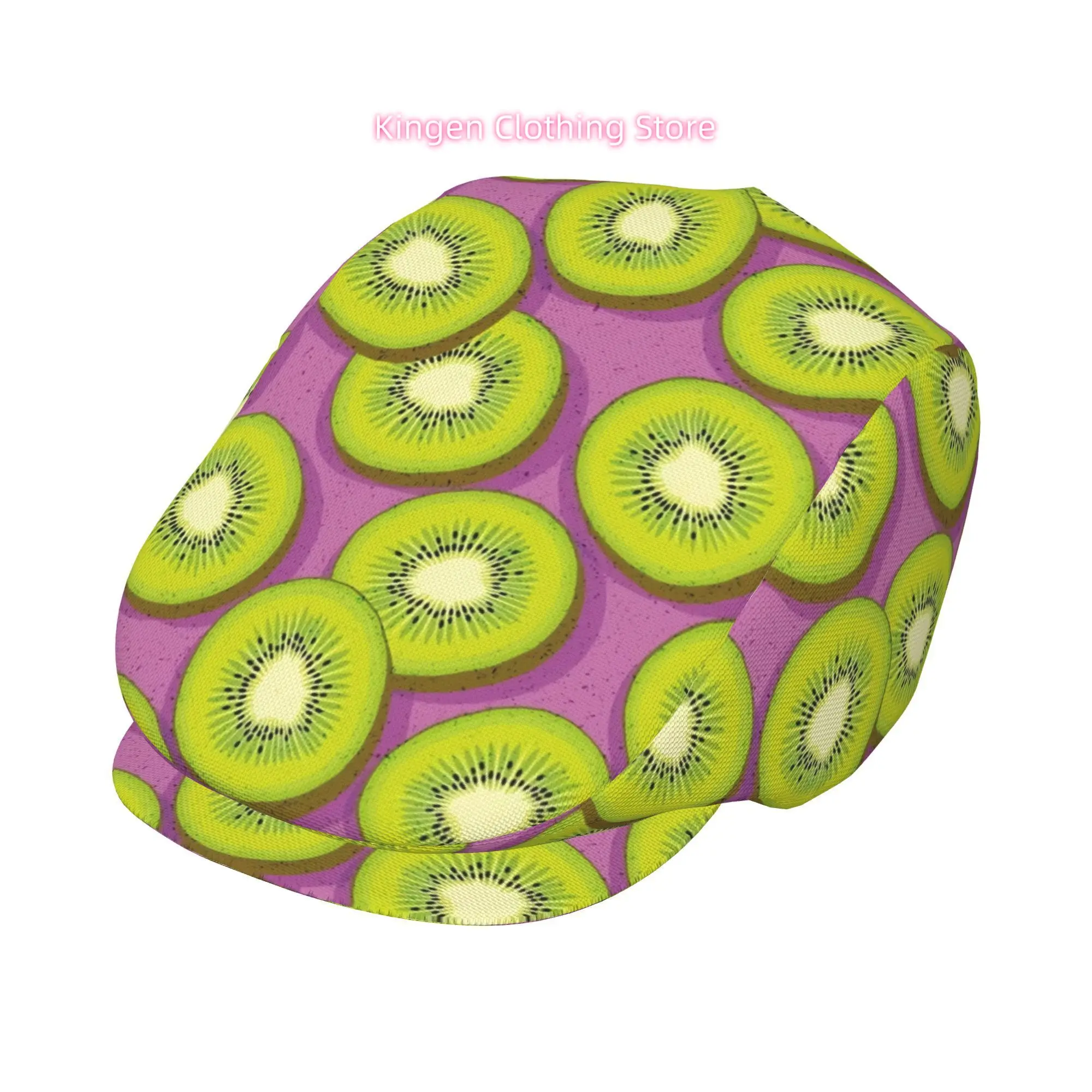 1pc Kiwi Paradise All-over printed beret,  newsboy cap, unisex, a must-have fashion accessory for outdoor leisure activities and