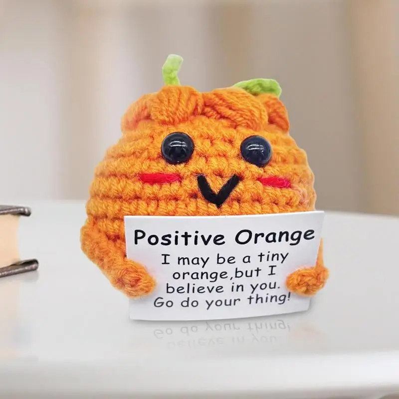 Positief Gehaakte Pop Inspirerend Gebreid Pluche Fruit Inspirerend Decor Gehaakte Peper Aardappel Oranje Pop Emotioneel Geschenk
