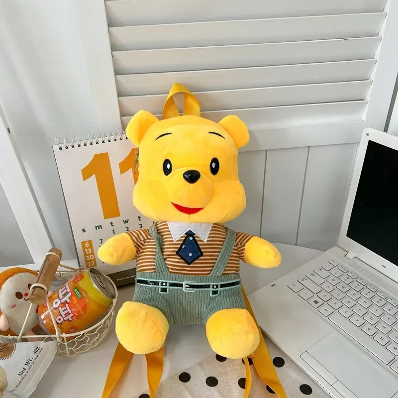 Disney monos Winnie The Pooh Mochila De muñeco de peluche para niños, pequeña capacidad, Linda mochila de dibujos animados, regalo diario para niños