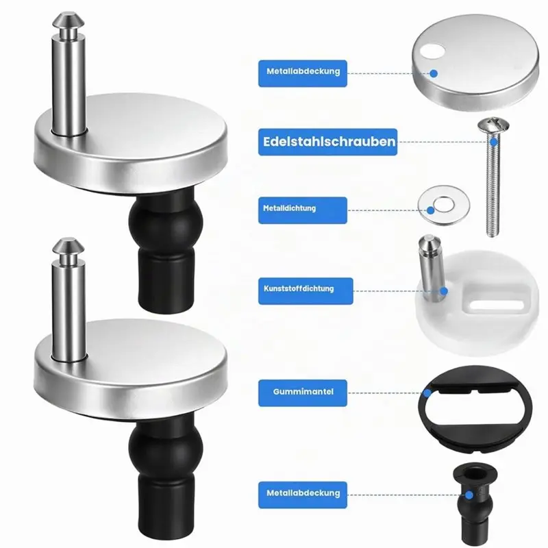 AB34-Mounting Screws In Stainless Steel-For Easy Installation Toilet Seat Attachment From The Top