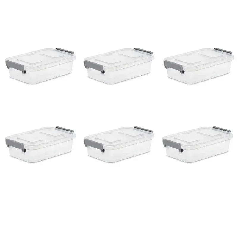 Sterilite 2.7 Qt. Modular Latch Box Plastic, Titanium