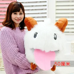 50/30cm Game League Of Heroes Ice And Snow Festival LoL Dolls Poro Plush Soft Stuffed Toys Cute White Mouse Baby Birthday Gift