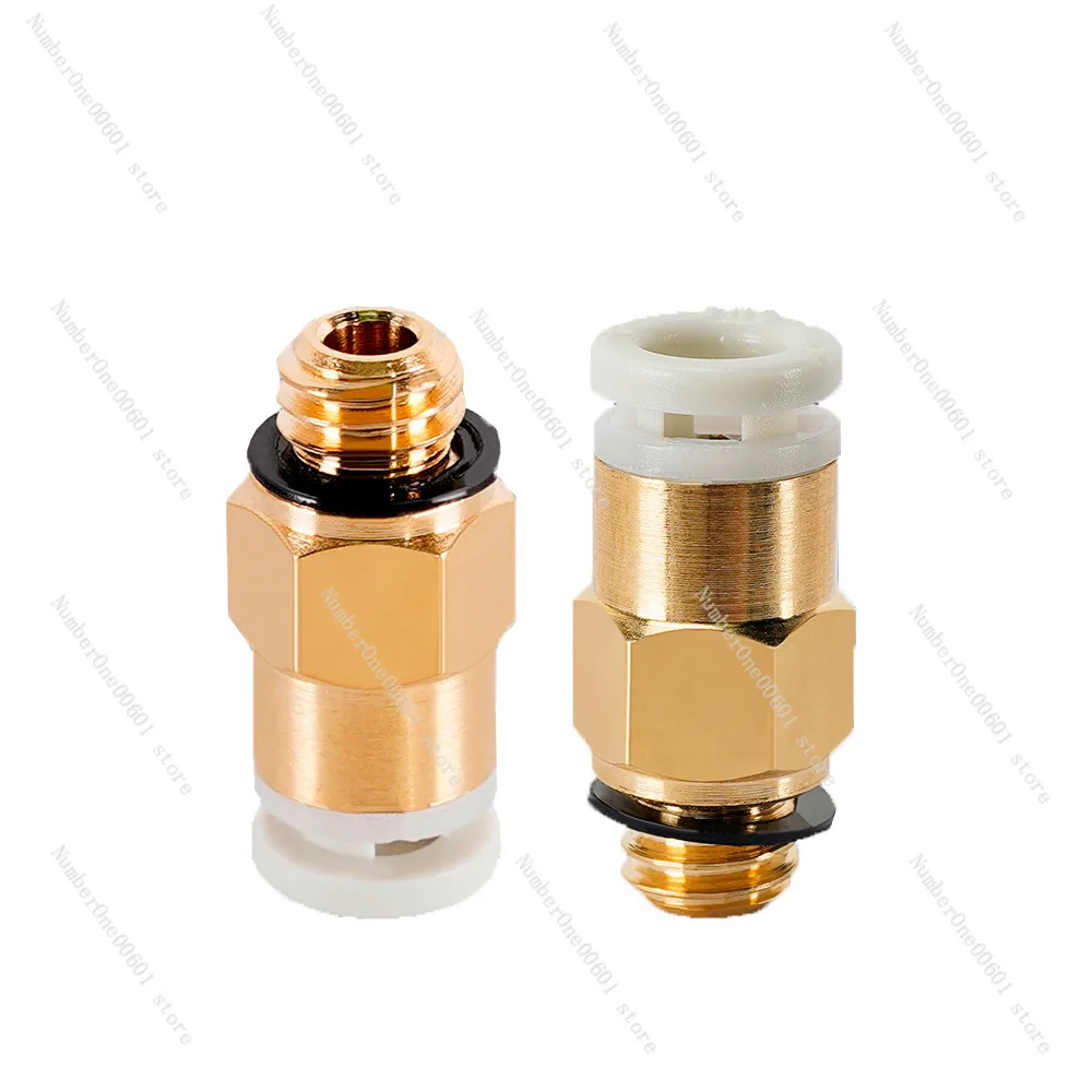 3D Printer Accessories Gold & Small Pneumatic Connector KJH04-M6 Mk8 Extruder Pneumatic Connector PC4-M6X1