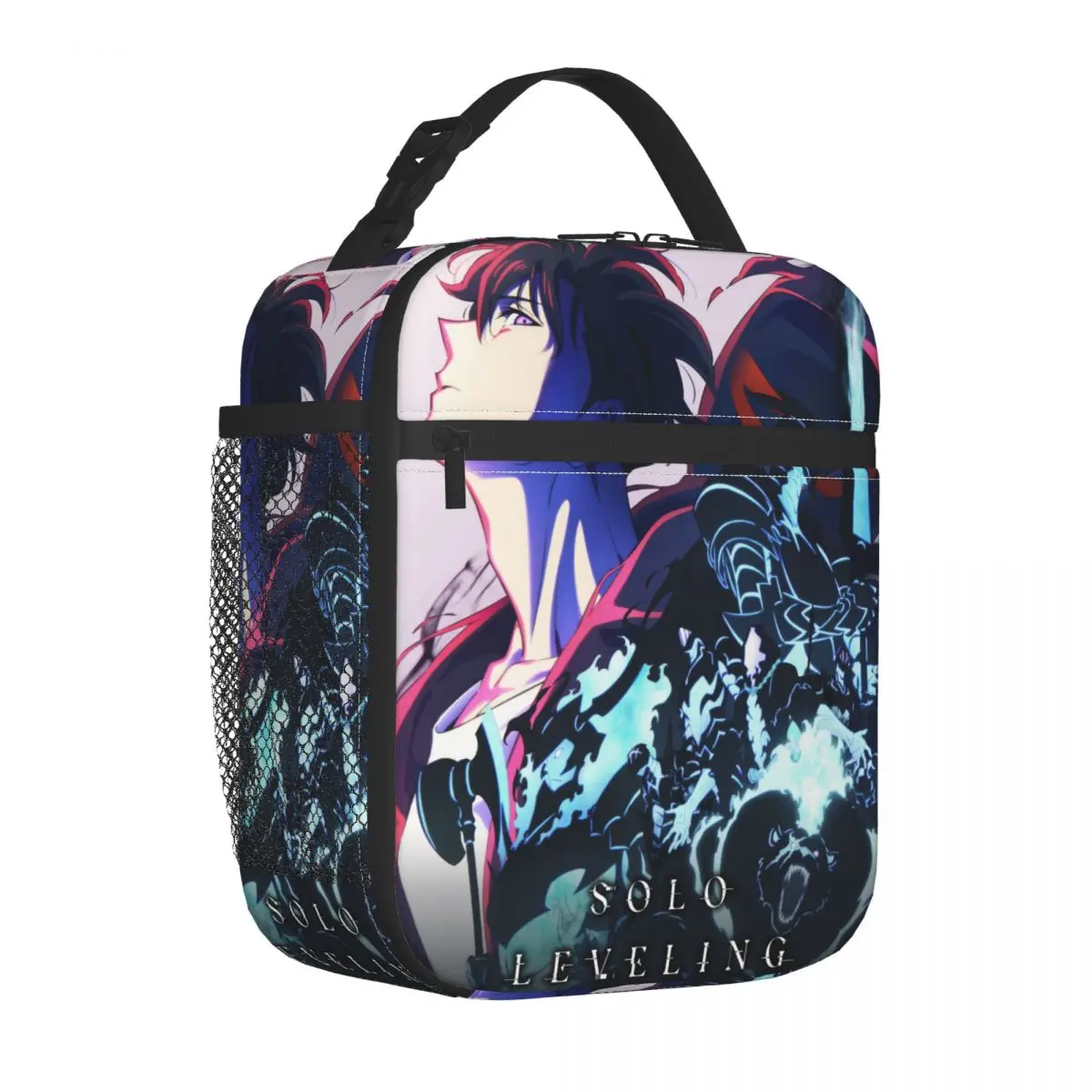 Anime Solo Leveling Thermal Insulated Lunch Bag for Office Portable Bento Box Cooler Thermal Lunch Boxes