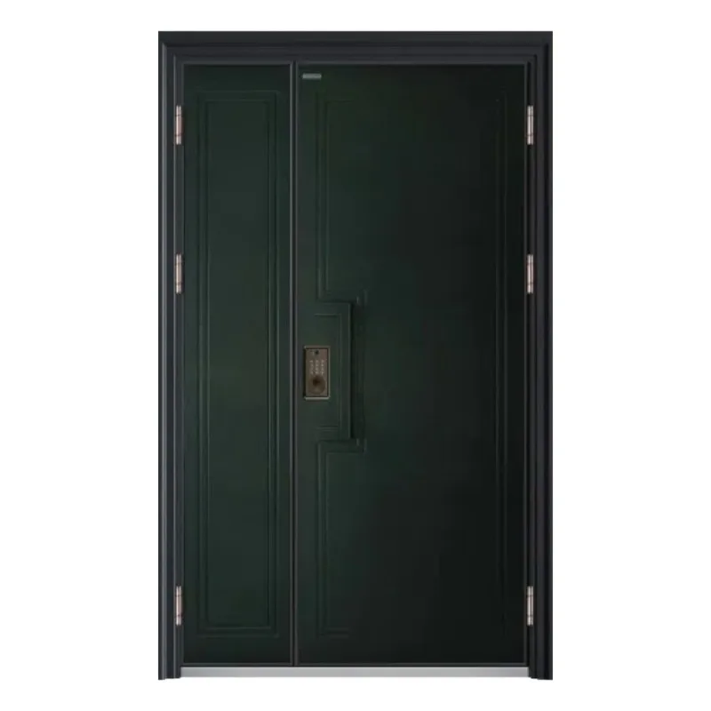 A-grade villa gate Rural self-built house Household entrance gate Double open child and mother anti-theft entrance door