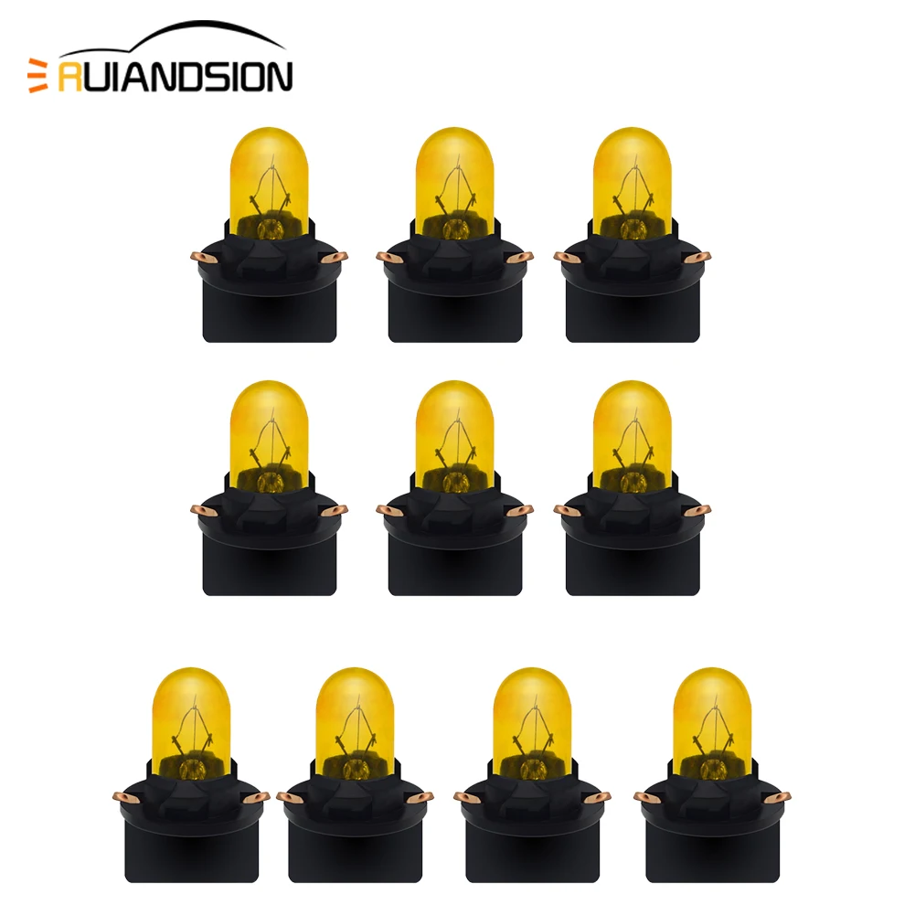 

10PCS T10 Signal Light 12v 200lm Universal Halogen Lamp Yellow Glass Bulb Accessories Brightness Durable 4300k
