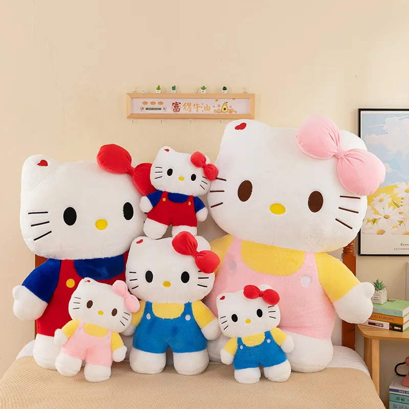 

Sanrio, Hello Kitty плюшевая кукла в виде кошки Sanrio, мультяшное аниме Hello Kitty, плюшевая игрушка, красно-розовая большая кукла Kt, милая Рождественская игрушка, подарок на день рождения