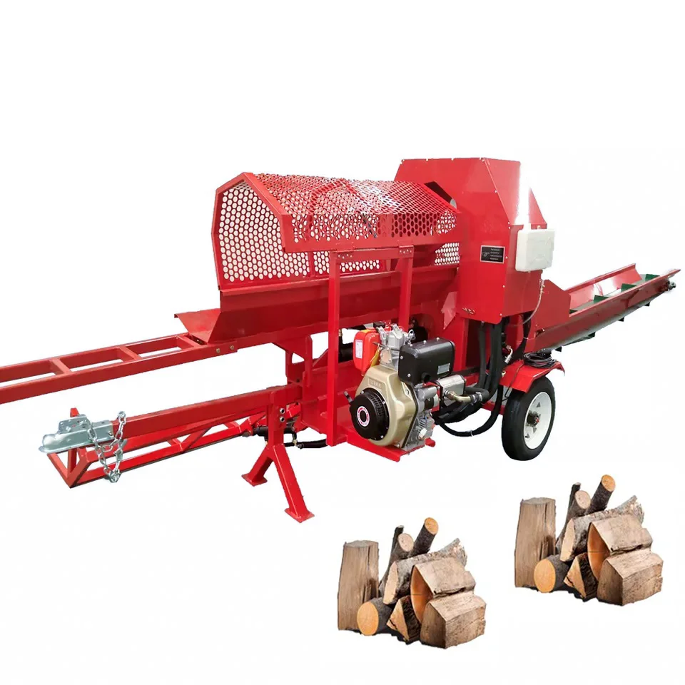 22t Firewood Splitter 15hp Wood Log Splitter Machine Cutter and Central Hydraulic Splitter for Forestry Machinery Customized