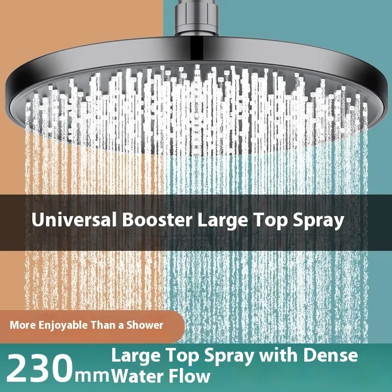 

Overhead Lotus Shower Head | Pressure-Increasing Single-Head, Water Saving 3-Mode Spray for Home Bathroom Bathing
