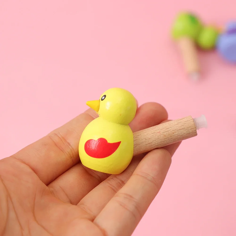 New Wooden Bird Whistle Cartoon Developmental Instrument Musical Toys for Kids Birthday Baby Shower Party Favors Pinata Gift