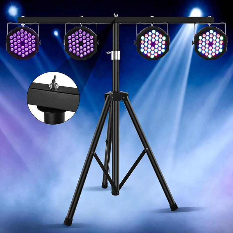 

Stage Light Bracket Support DJ Lighting Adjustable Tripod Stand with Top T Bar for Par Lights Stage Lighting Fixture Disco Party