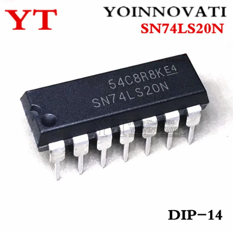 100 Pcs/LOTs  SN74LS20N DIP-14 74LS20 SN74LS20 DIP