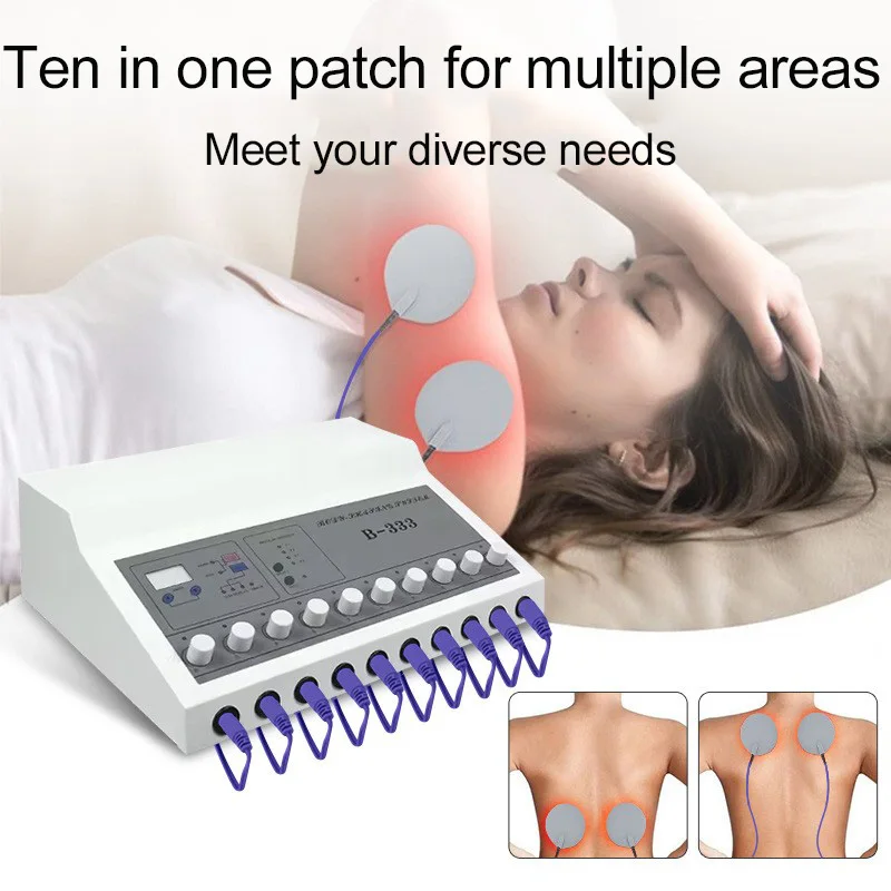 Medidor de corrente EMS de mesa dez em um dispositivo de saúde micro elétrico meridiano de dragagem de remendo