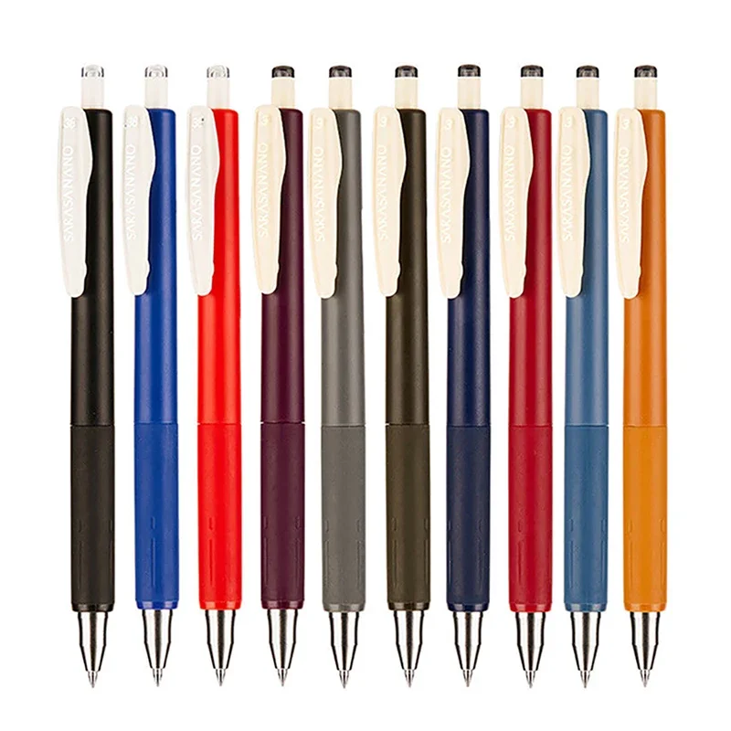 ZEBRA SARASA NANO Gel Pen JJH72 Low Center of Gravity Retro Color Signature Pen 0.3/0.38mm Office School Supplies Stationery