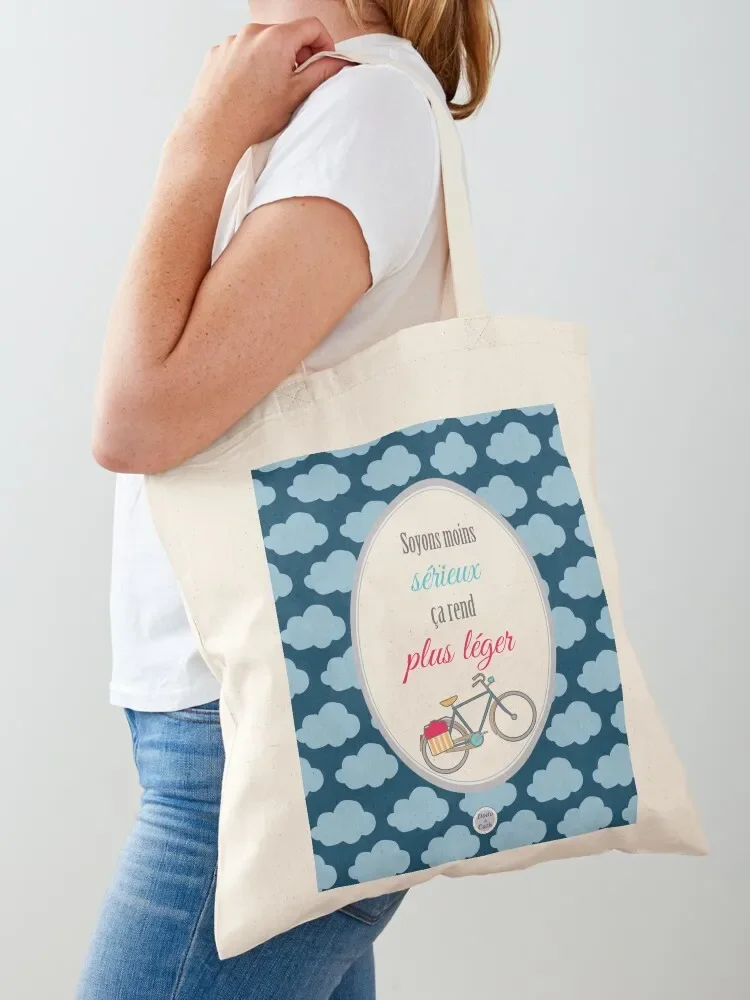 

Let's be less serious it makes it lighter Tote Bag canvas tote bags shoping bag sacs de shopping