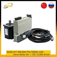60 80 AST 400W 600W 750W 1000W 17bit Absolute Encoder Ac Servo Motor Kit With Magnetic and T3D 15A 20A Driver For CNC