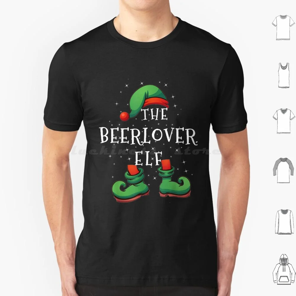 Homens e mulheres The Beer Lover Elf Family Matching T-shirt, presente de Natal, algodão, estampa DIY