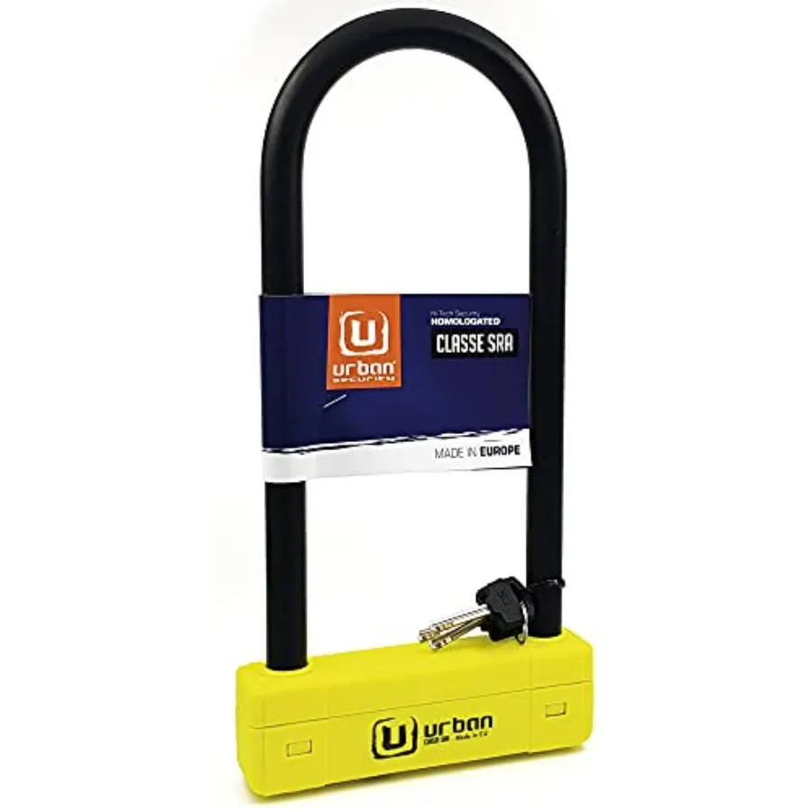 

UR120310 Security U-Lock for Motorcycles and Bicycles High Security Level 18 mm Diameter 120 mm x 310 mm Anti Theft Lock Steel