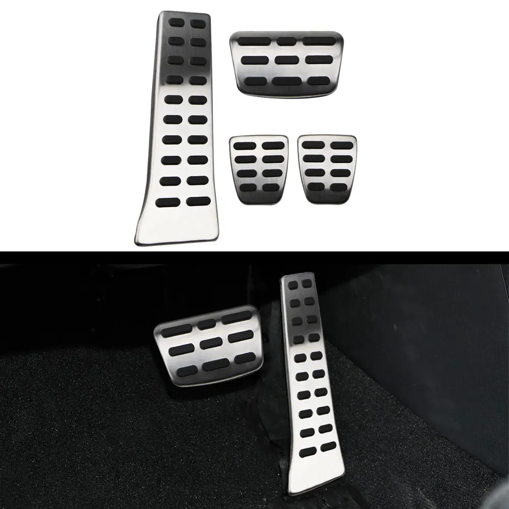 AT MT Edelstahl-Autopedalauflagen für Kia Sportage NQ5 5 2022-2026, Rutschfeste Bremspedalabdeckung ohne Bohren, Fußstützenpedal-Schutz – Detail 1