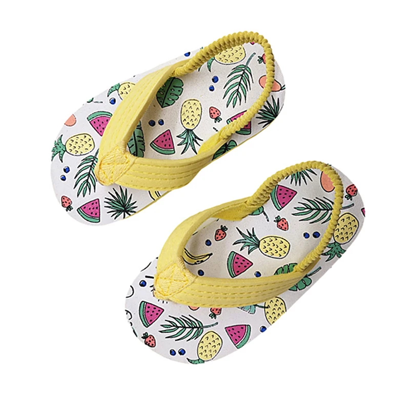 

Kids Girls Flip Flop Sandals Cute Fruits Print Anti-Slip Soft Sole Princess Shoes Beach Slipper Toddler Mules Sandals Shoes