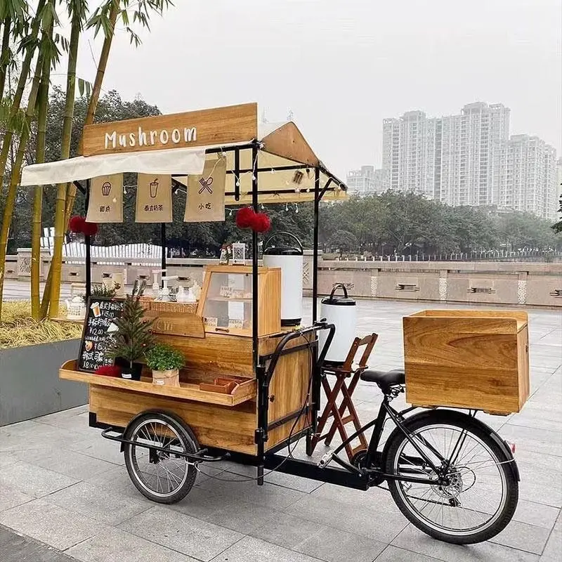 Three-wheeled dining car coffee bread promotion stall night market scenic mobile car y