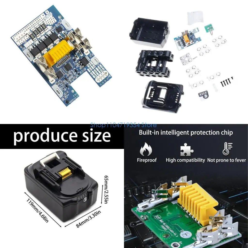 

0XLD High Capacity 18650 Battery Pack Housing Complete Plastic Case Set Overcharge Overheat Protective with PCB Circuit Board