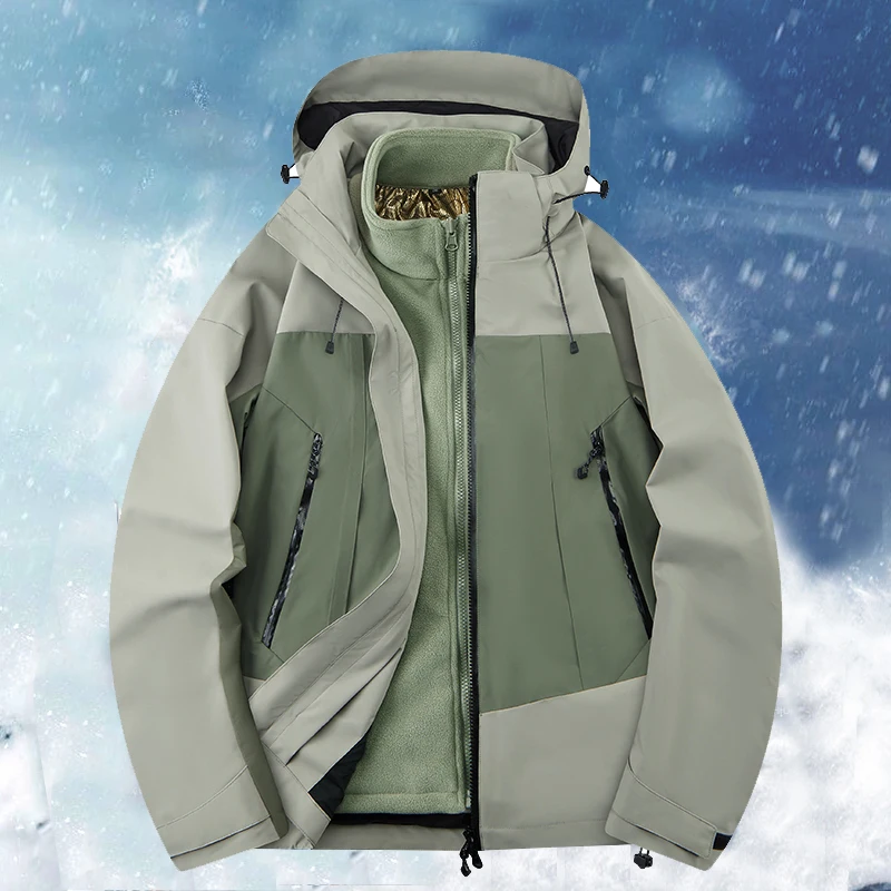 

High-End Tee-In-One Men's down Jaet Outdoor Hard Core aphene Heat Reflection Technology Tee-Proof Faion Urban Sle