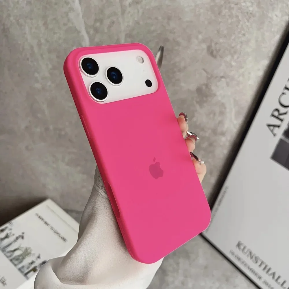 Оригинальный официальный силиконовый чехол для iPhone 17 16 13 15 14 Pro Apple чехол для iPhone 17 ProMax 13 14 16 15 Pro Max Cover