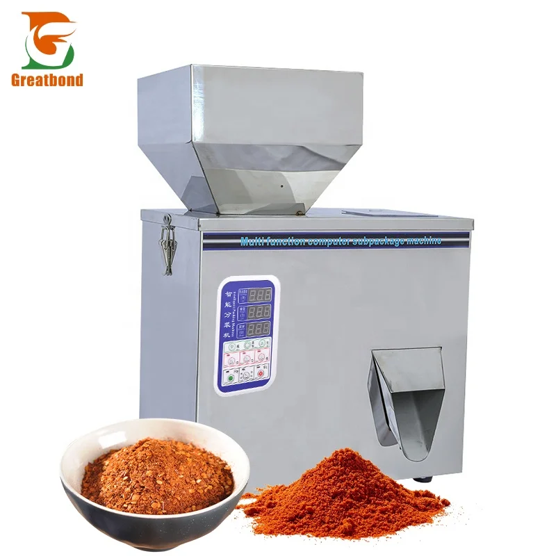 100g 500g Factory Wholesale Price Multifunction Grain Seasoning Baking Milk Tea Coffee Corn Soda Powder Weighing Filling Machine